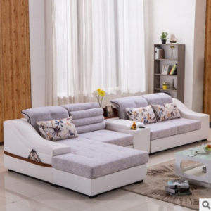 Preorder-Fabric three-seat sofa+chaise longue+sideboard