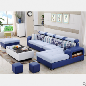 Preorder-Fabric three-seat sofa+chaise longue+sideboard