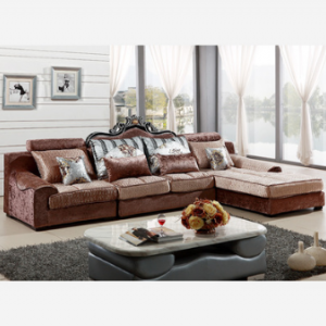 Preorder-Fabric three-seat sofa + chaise longue