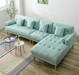 Preorder-Fabric three-seat sofa + chaise longue