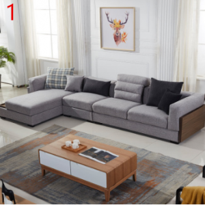 Preorder-Fabric three-seat sofa + chaise longue