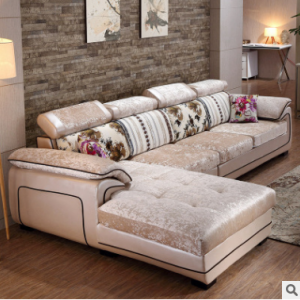 Preorder-Fabric three-seat sofa + chaise longue