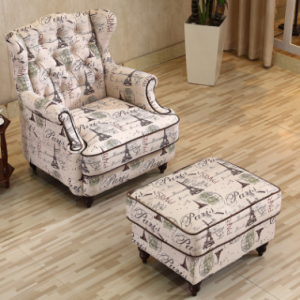 Preorder-Fabric armchair+foot stool