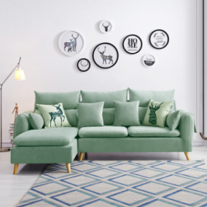 Preorder-Fabric two-seat sofa+chaise longue