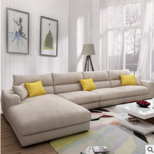 Preorder-Fabric three-seat sofa+chaise longue