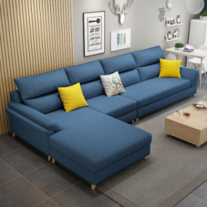 Preorder-Fabric three-seat sofa+chaise longue