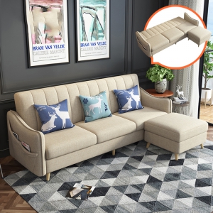 Preorder-fabric three-seat sofa