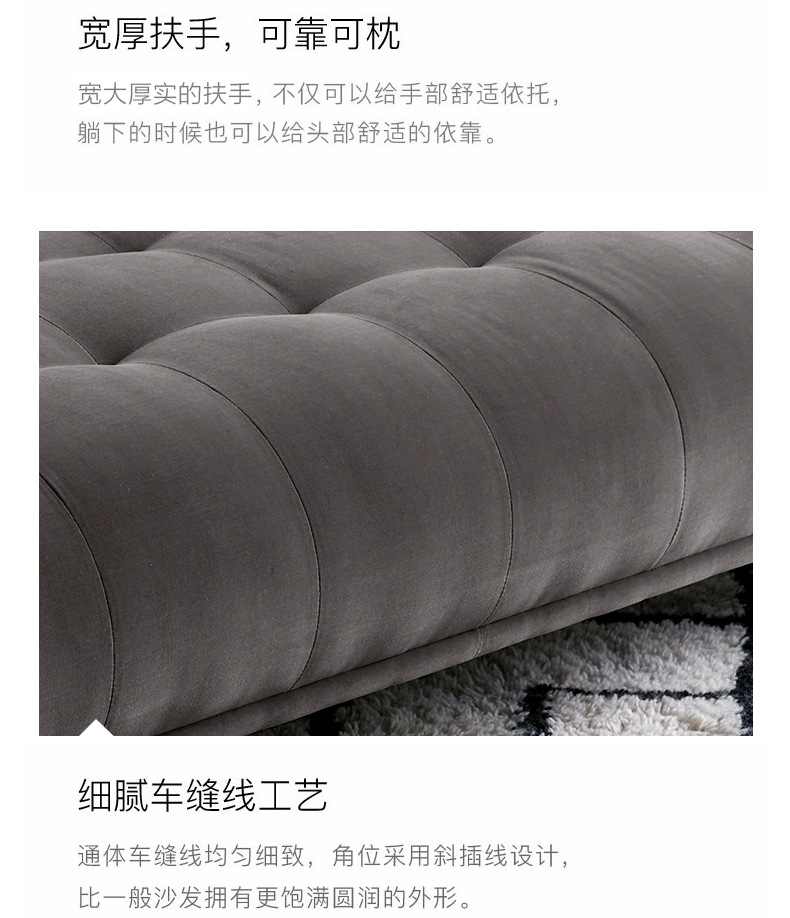 预售-北欧布艺沙发客厅小户型美式设计师实木现代简约三人植绒沙发 - 布艺沙发 - 沙发 - 沙发座椅 - 客厅家具 - 家具 - 家居家具 ...