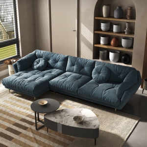 Preorder- three-seater sofa+chaise longue